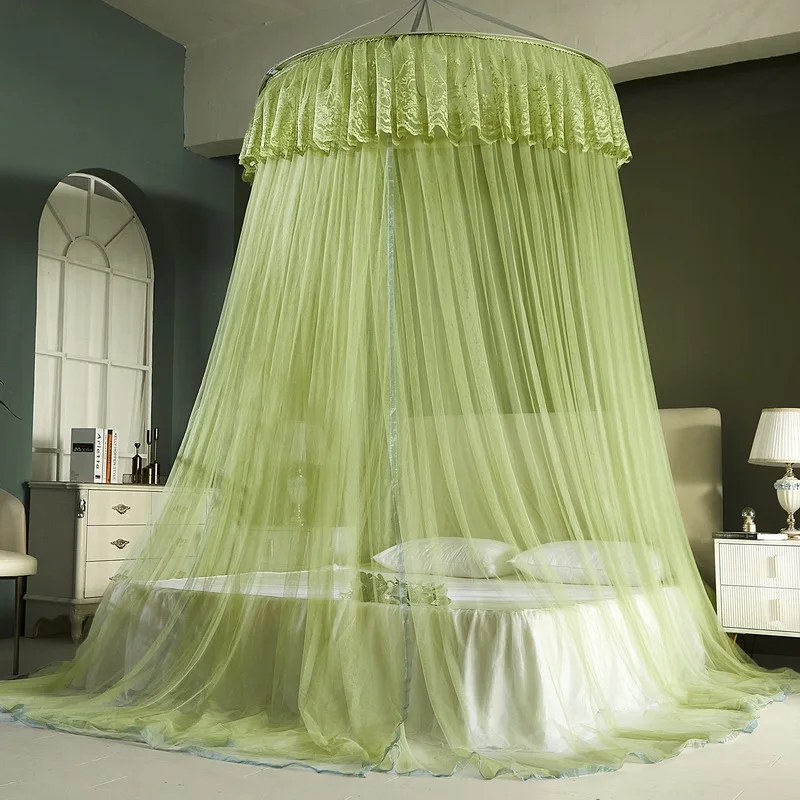 New fashion dome mosquito ceiling princess bed folding elegant circular top mosquito net for bed