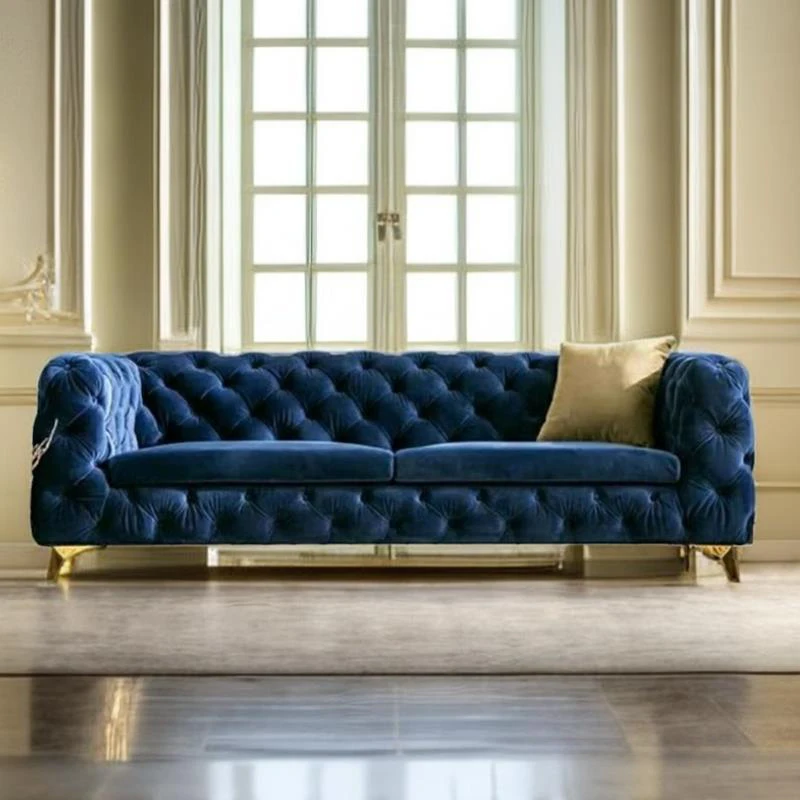 Modern Velvet Green Chesterfield Sofa Luxury Fabric Couch Modular Sofa Sectional