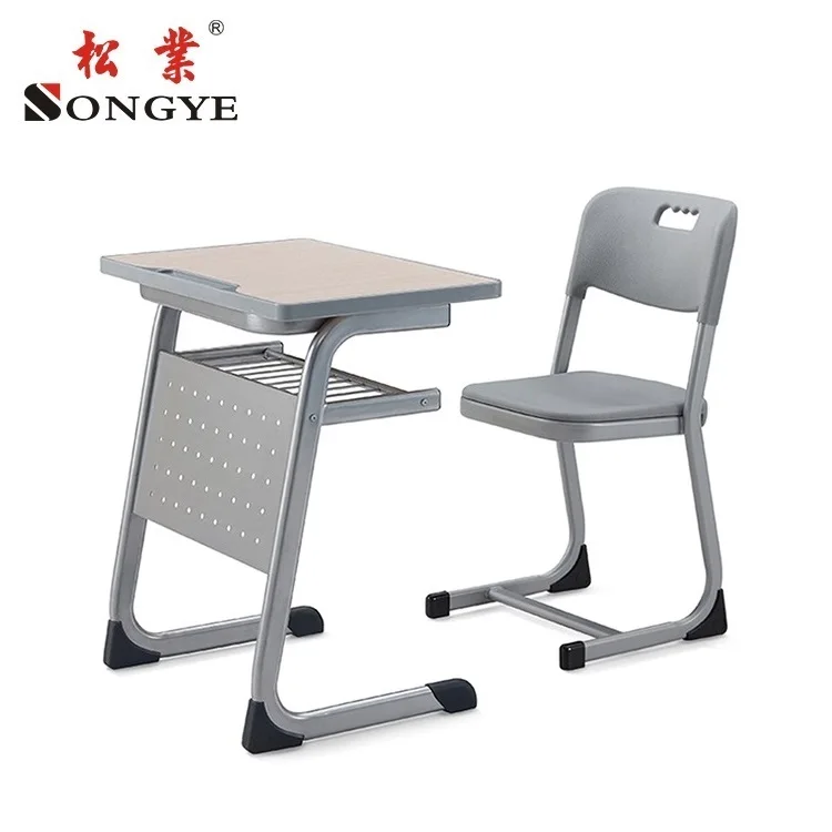 School Fixed Single Students Study Desks And Chairs