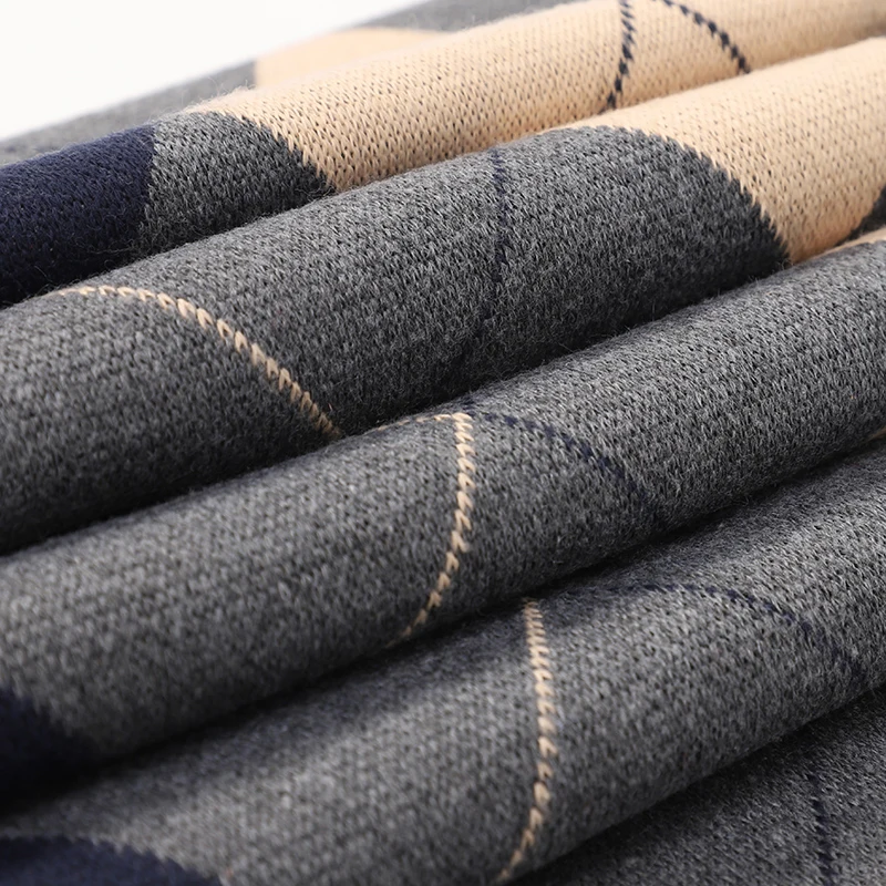 Новинка 2022 Дизайнерские теплые мягкие шарфы из пашмины шаль одеяло Женский клетчатый кашемировый зимний шарф с кисточками для