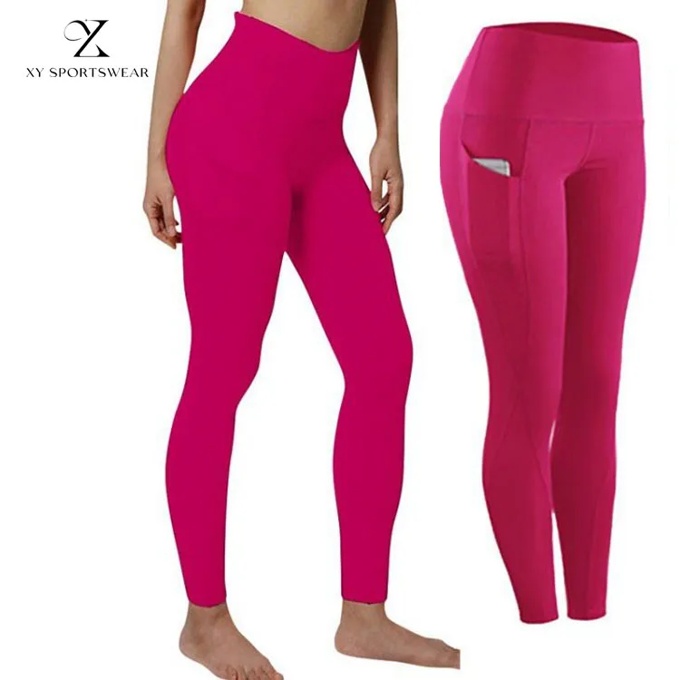 XIANGYU Sportswear Fashion Plus Size Waist Trainer Yoga Pants Workout Leggings With Pockets 2024 For Women Sport