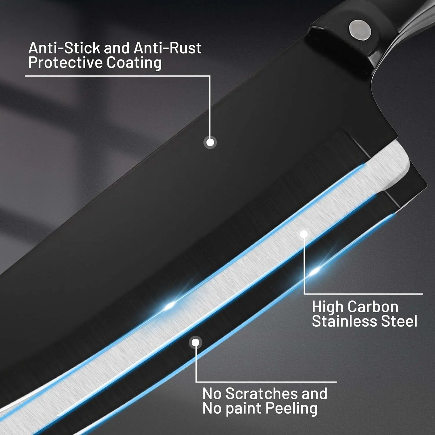 19 Pcs Premium Stainless Steel Knife Block Set Professional Luxury Acrylic Handle Knife Set for Kitchen with Block