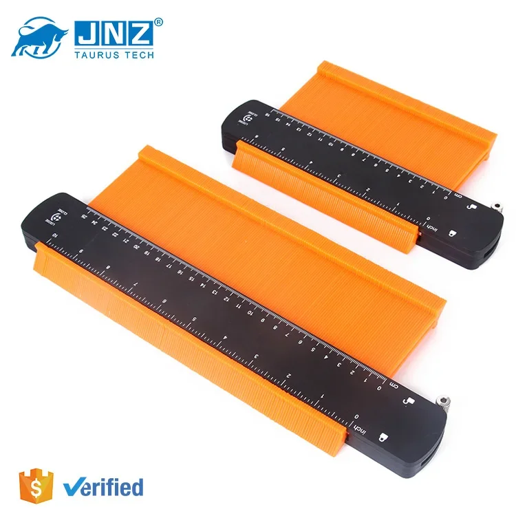 JNZ 2 piece 5+10inches Widen Plastic Metal Lock Profile Tool Shape Set Duplicator Contour Gauge