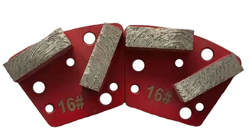 Grain size 16# Trapezoid Diamond Grinding Tool Metal Grinding pads For Concrete Floor
