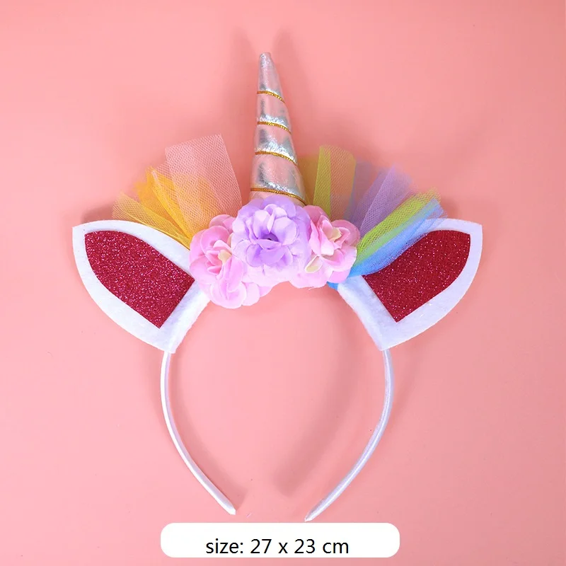 Girls Kids Hair Accessories Unicorn Headband Headwear