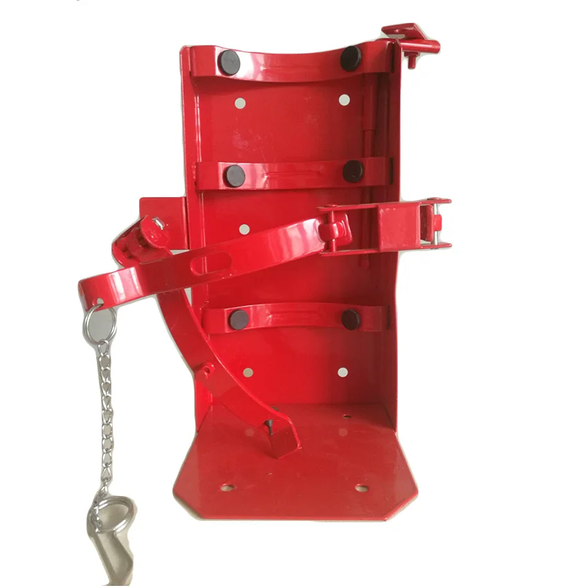 High quality red 4 kg~9 kg  Fire extinguisher Steel Bracket, Wall Mount extinguisher hold car use