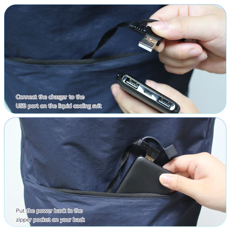 Water Cooling Circulation Vest Refrigeration Fan Air Conditioner Vest Coat for Work People Cooling Vest Ice Pack Cooling Clothes