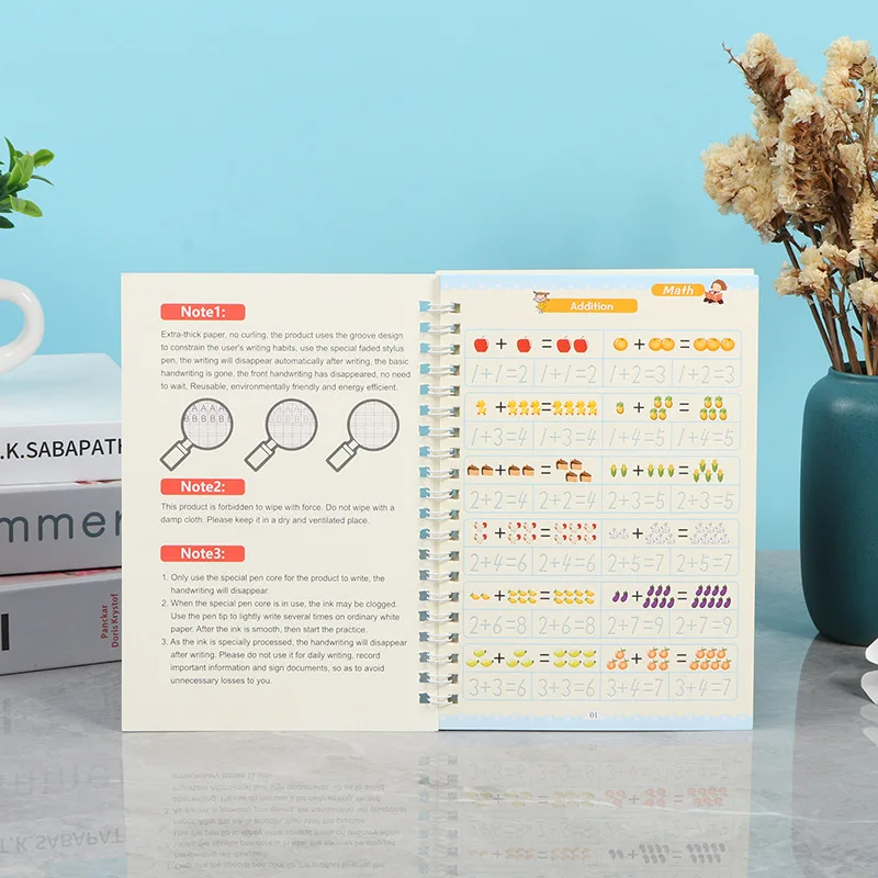 CL872 Reusable Magic Ink Practice Copybook For Kids Child Book Printing Books English Groove Calligraphy Exercise Book