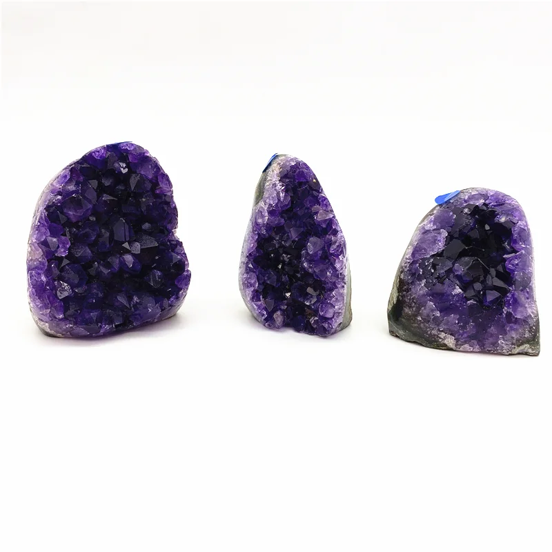 Natural Stone Mineral Specimen Uruguay Geode Purple Crystal Cluster Amethyst Cluster for Decorate