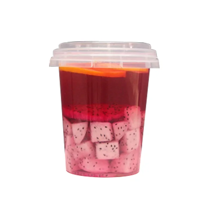 Tipack Factory Price High Barrier Food Grade Disposable Fruit Jelly Cups Plastic Containers