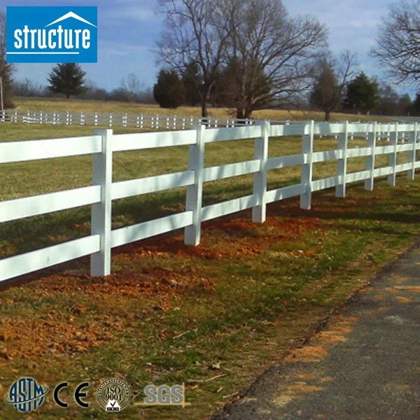 PVC post and rail fence for wholesale