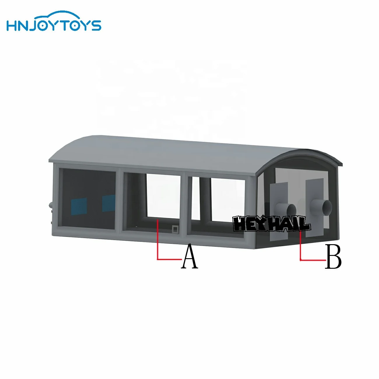 free standing sealed air tight Mobile inflatable paint booth for automotive refinish paint