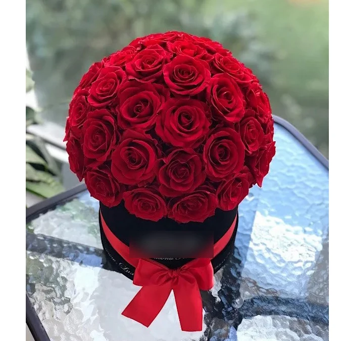 Preserved Rose Box Factory Supply Hot Selling Luxury Gift Forever Flower New Year Decoration Natural Flower New Year Decor 2024