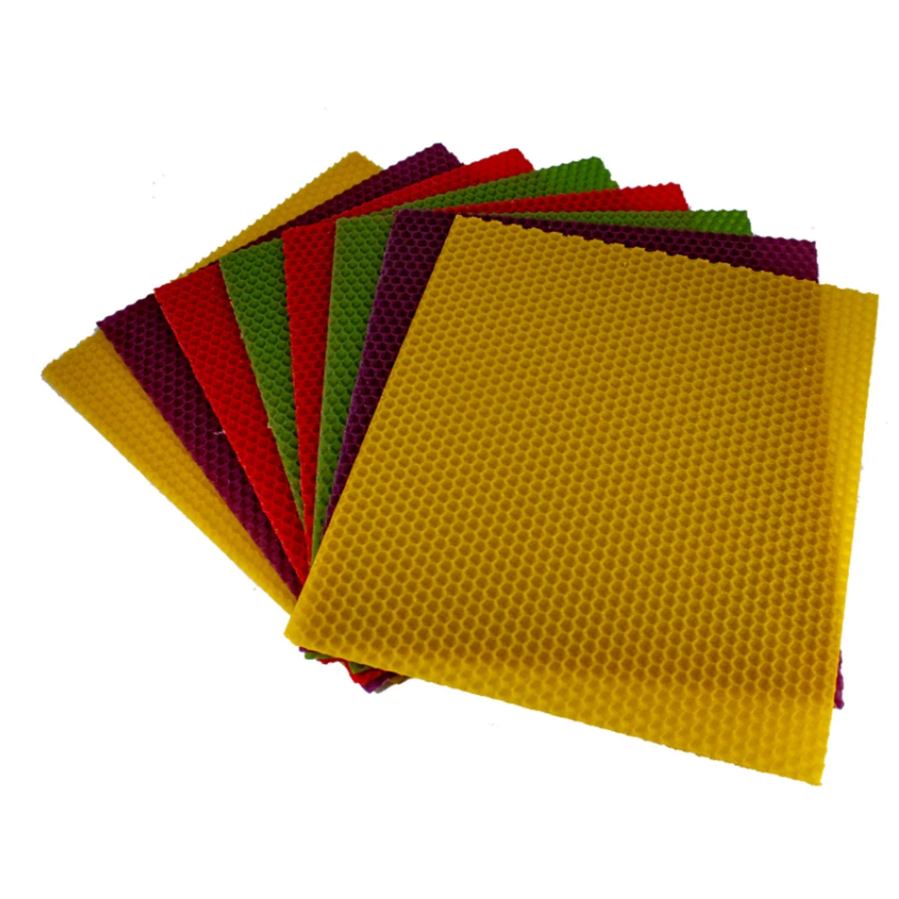 Colorful beeswax sheets for candle making Beeswax honeycomb sheets
