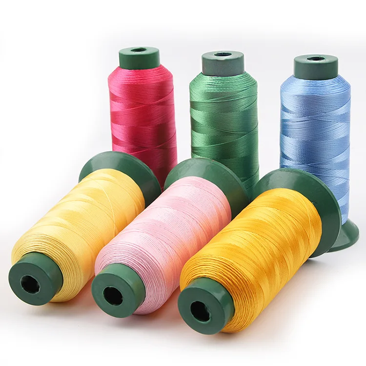 HT100 420d/3 полиэфирная нить, высокопрочная окрашенная полиэфирная нить, окрашенная нить для вышивания
