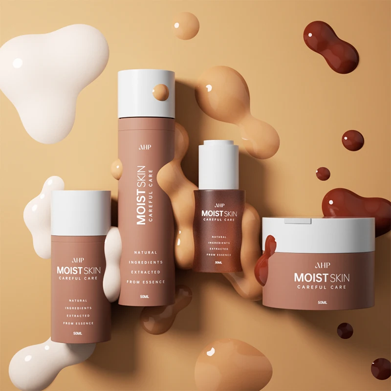 airless bottle nude color luxury cosmetic airless bottle skincare bottles packaging luxury refillable airless pump