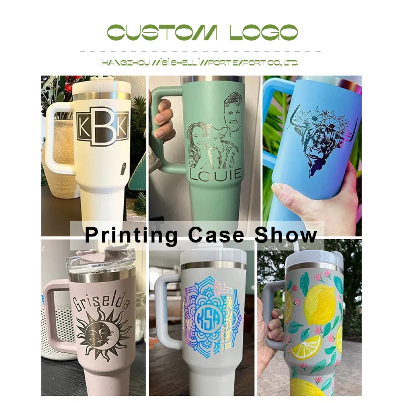 Custom Tumbler 40 oz Stainless Steel Vacuum Insulated Metal Travel Mug Coffee Cup 20oz 30oz 40oz Tumbler With Handle Logo