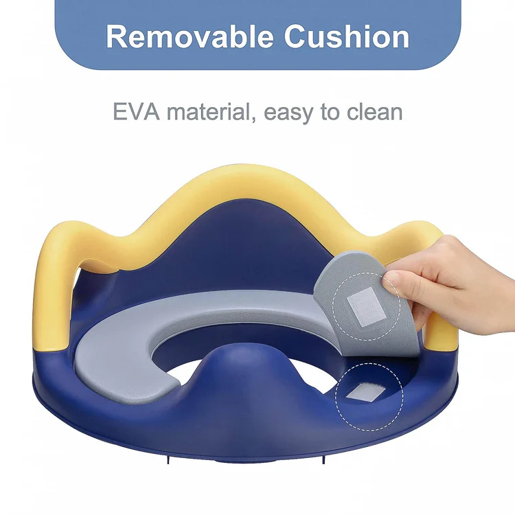 MOQ 1pc Crown Eco Friendly ABS Plastic Folding Potty Cover Crown Portable Toilet Trainer Potty Training Seat for Kids Baby