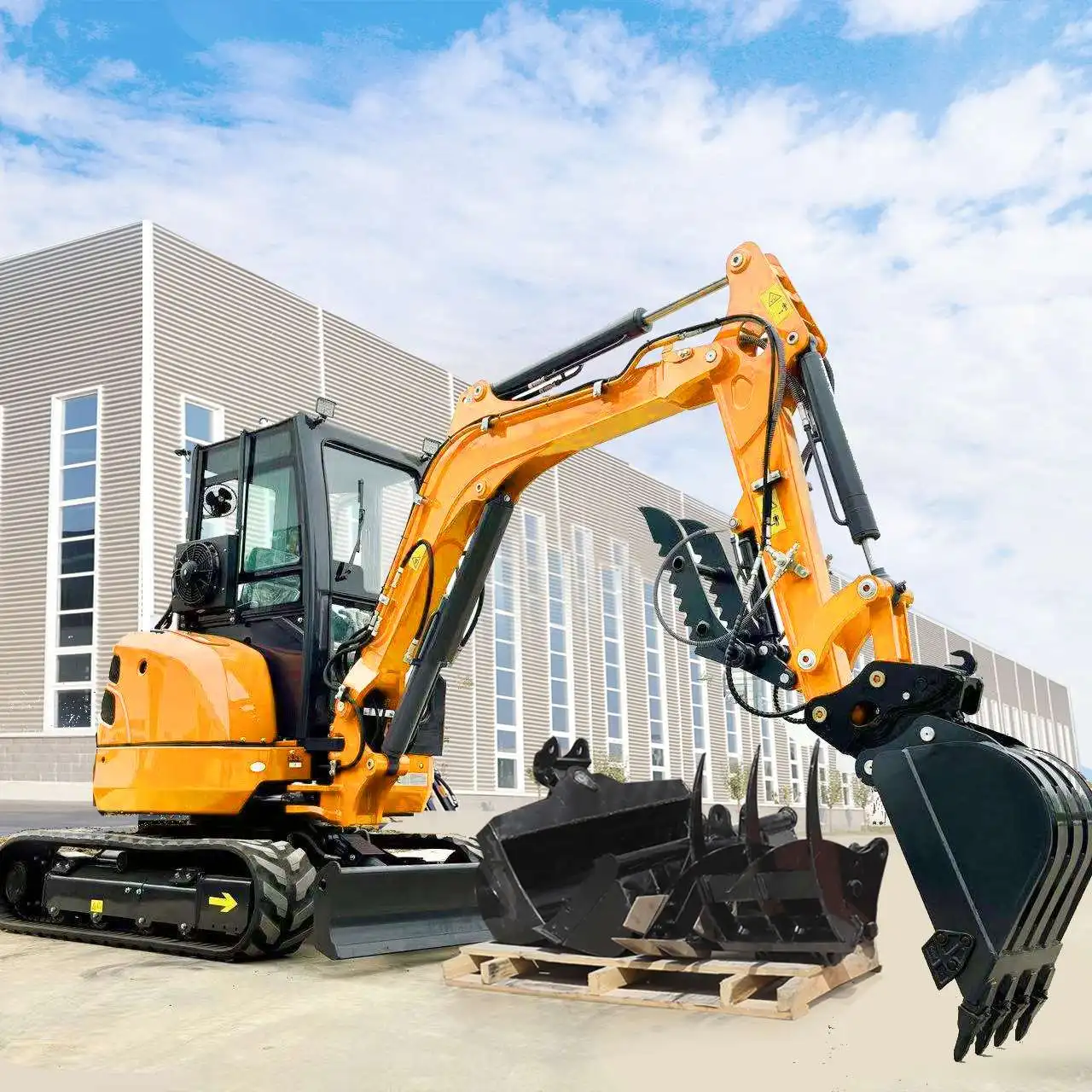 New 5 ton mini digger 4Ton excav mini crawler excavator earth-moving machinery mini excavator for sale with Cab