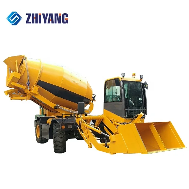 ZhiYang 3.5 cubic meters self loading concrete mixer truck for sale