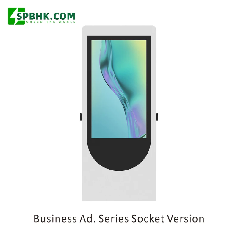 DC fast 60kw double gun electric cars ev fast charging station with outdoor advertisement screen ev charger