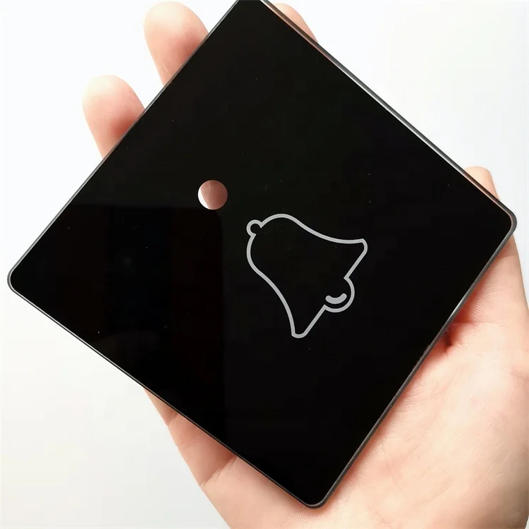 Costom Design Blue Tempered Glass Glass Cover Panel Plate for Industrial Machine Control Display Board