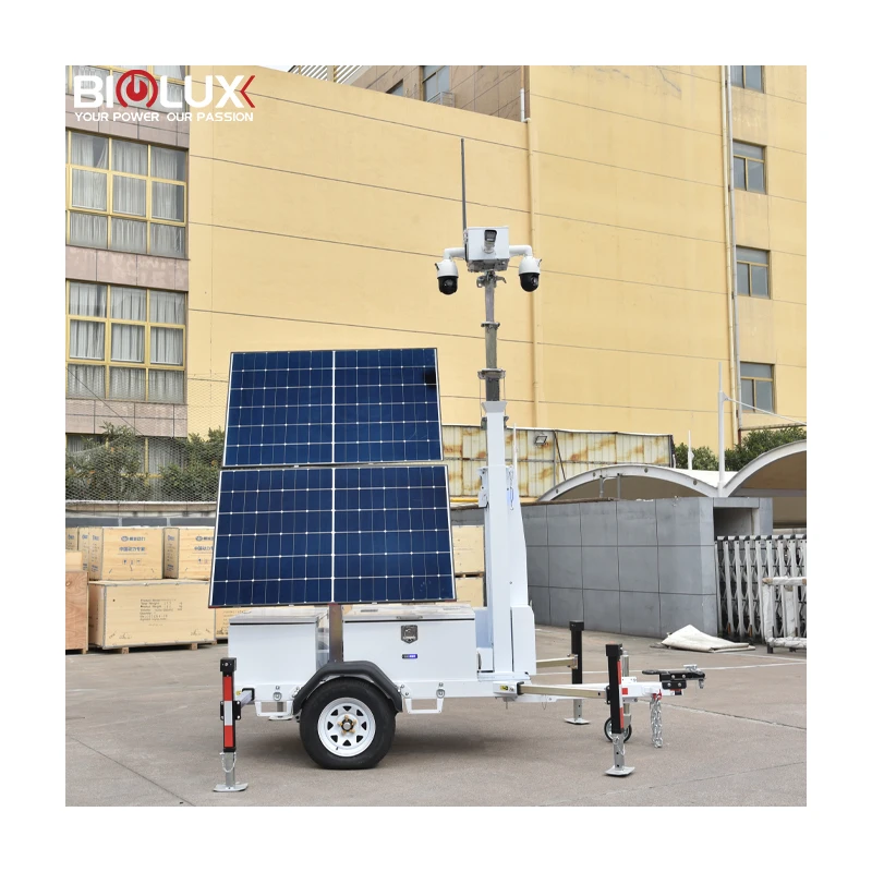 4G 5G Starlink Mobile Solar Surveillance Trailer With Live View Technologies