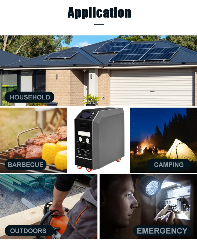 Outdoor All-in-One  Lithium Battery Solar Generators  for Energy Storage System