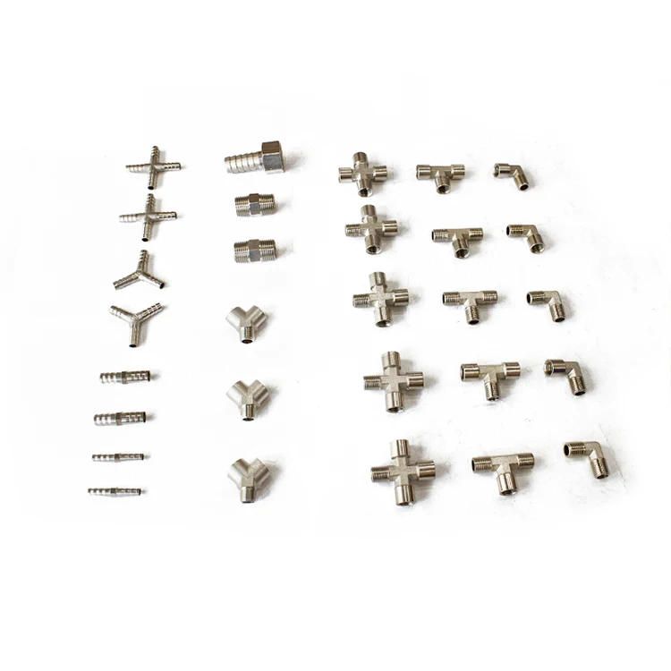 Four Way Cross Air Hose Fitting Pneumatic Connector Air Gas Hose fitting Pneumatic plumbing materials threaded pipe fittings