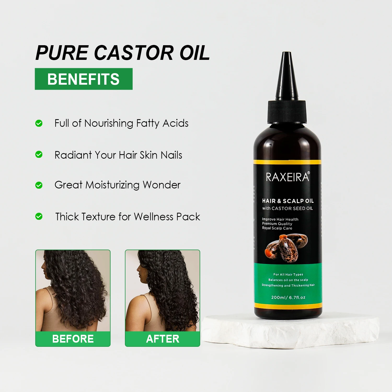 Factory Price 100% Natural Castor Oil Cold Pressed Organic Anti Loss Hair Growth Essential Oil Hair Growth Castor Oil Hair Care