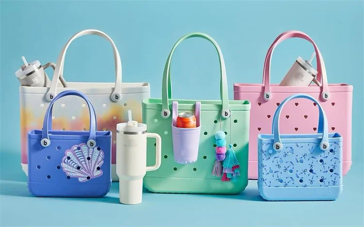 Hot Popular Waterproof Eva Tote XL Large Shopping Basket Bags Beach Silicone Nurse Eco Jelly Candy Lady Bogg Bag