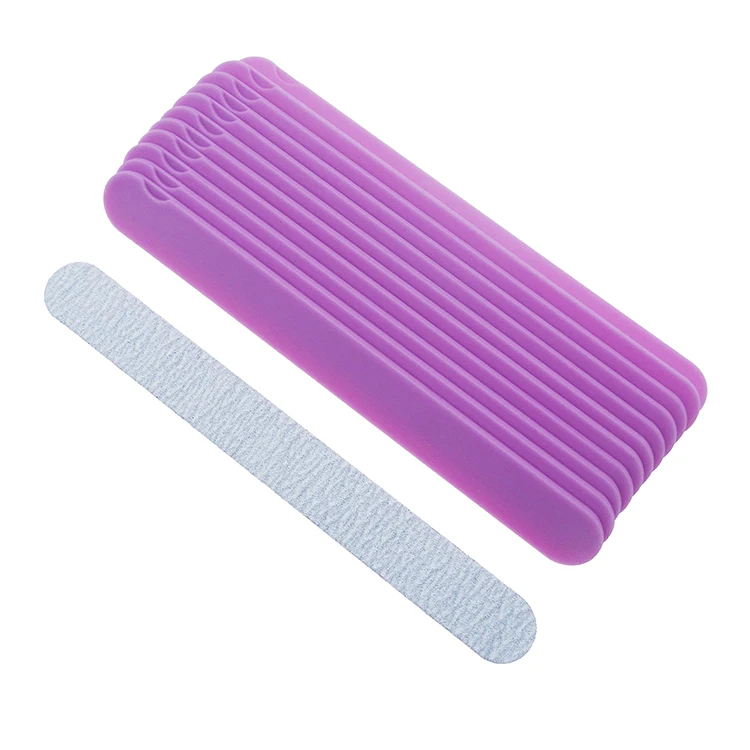 High quality custom logo plastic board nail file 100/180 with replacement sandpaper
