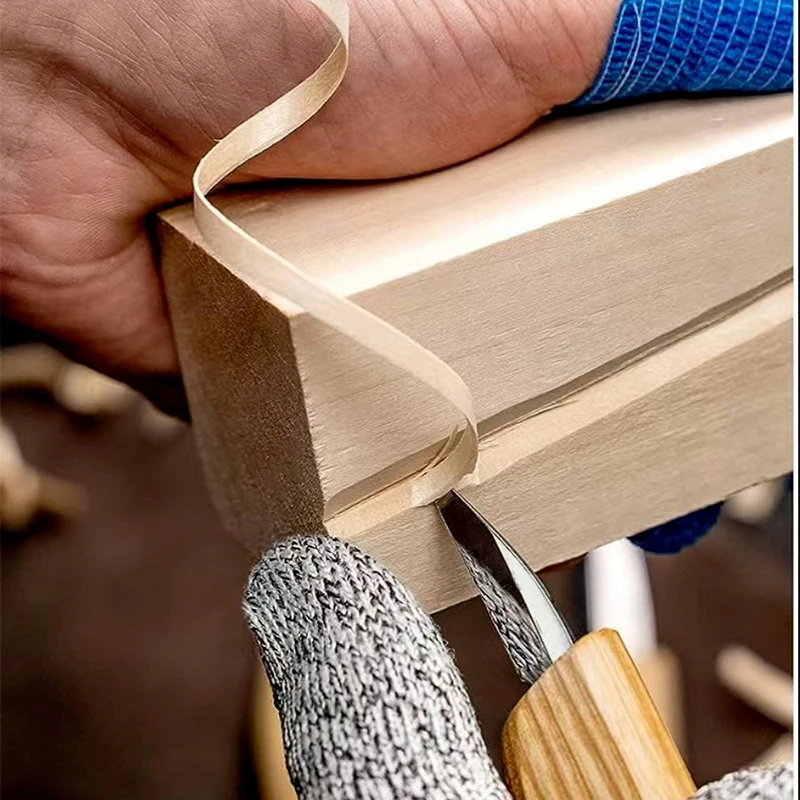 Carpenters Hand Sculpting Knives Tools Whittling Wood Carving Chisel Curved Knife Set