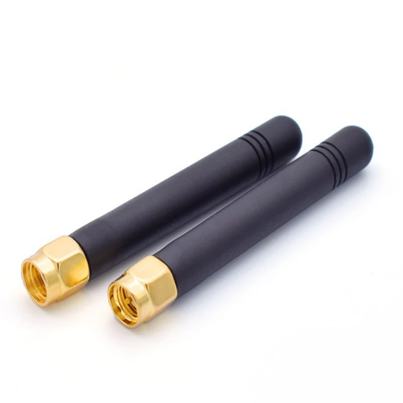 Straight Rubber WiFi/2.4G 433MHz Omni Directional Antenna ISM Communication Antenna Whip Helical RP SMA Antenna for WiFi Router