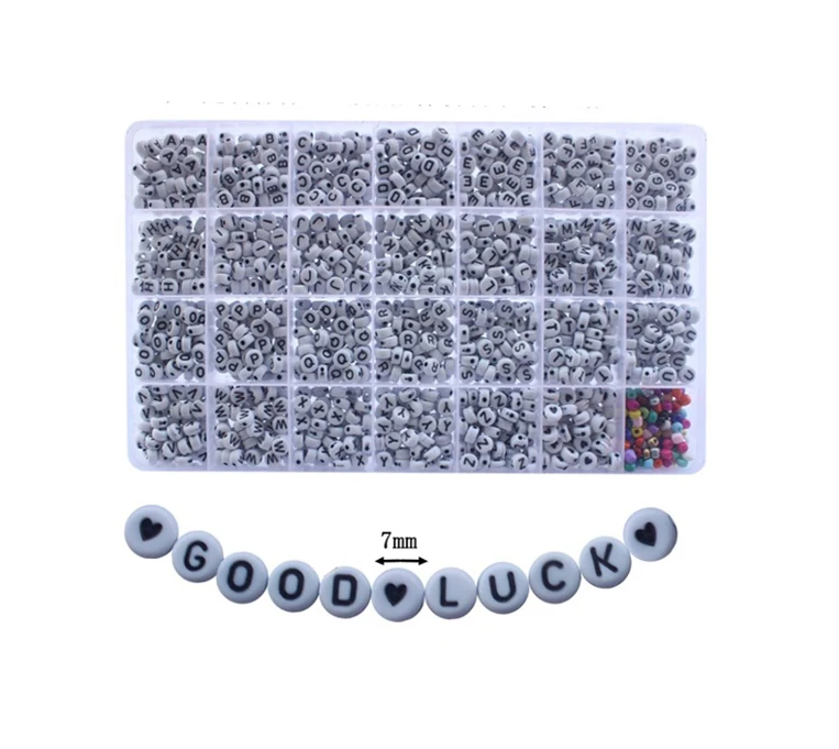 
AA0061 Jewelry Making Kit Bead Craft Kit Set For Bracelets Letter Alphabet Bead DIY Art And Craft 