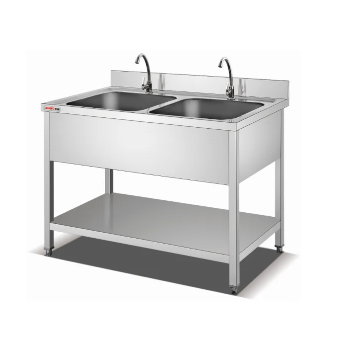 Restaurant 304 stainless steel europe kitchen sink table with drain board Commercial Single Bowl Sink Work Table Working Bench (1600352587391)