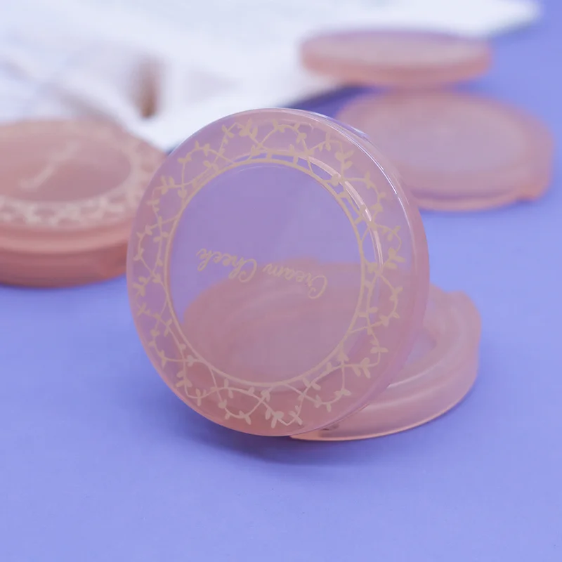 mini empty blush compact small capacity round shape highlighter container powder case foundation packaging