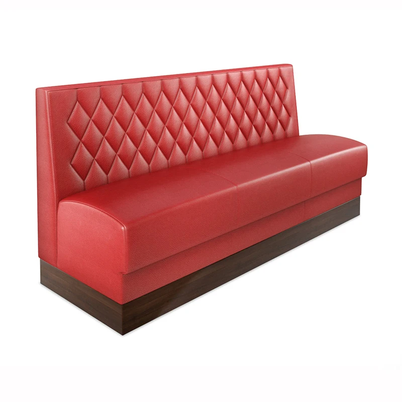 Modern PU Leather Restaurant Wooden Booth Sofas Seating Furniture For Sale
