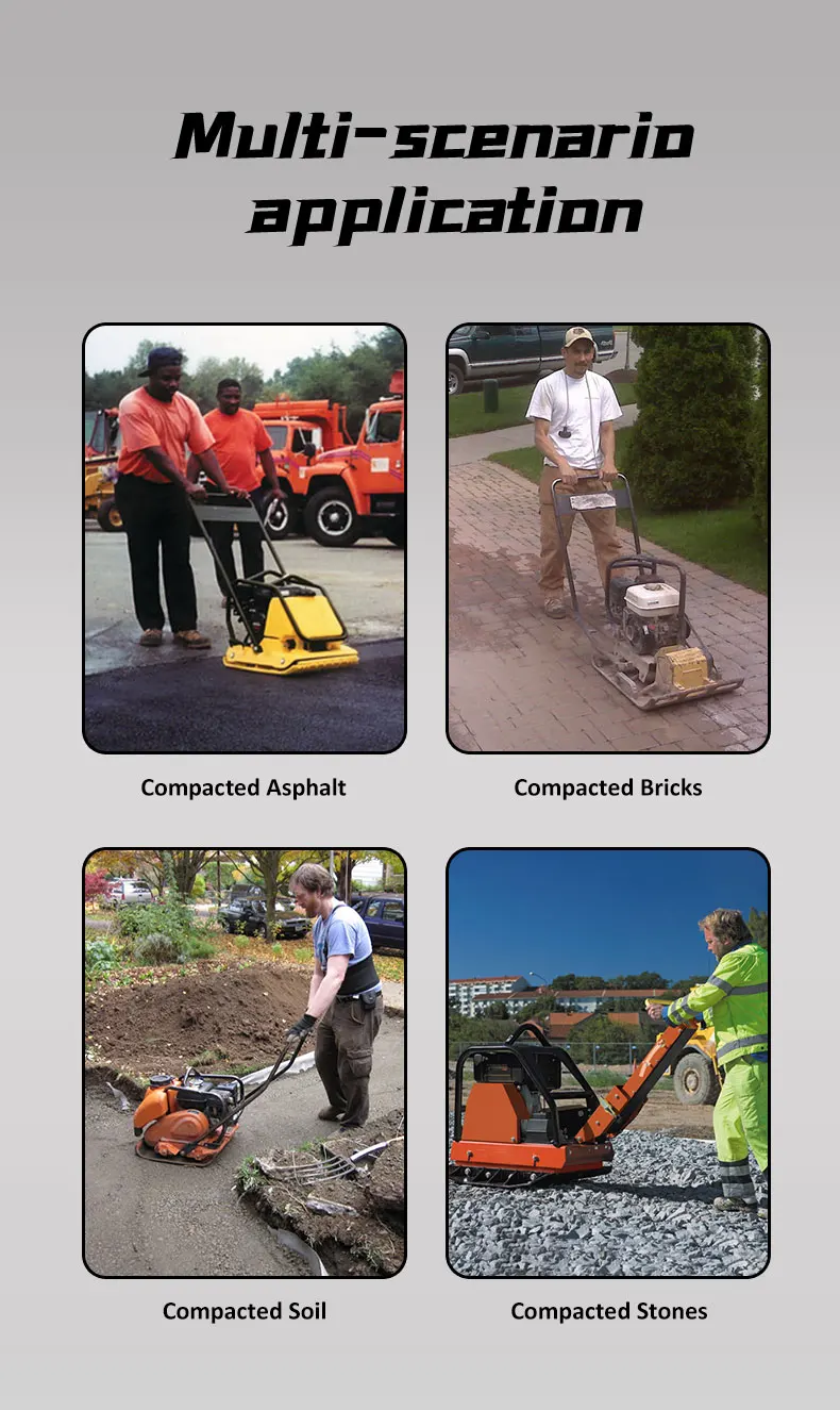 PME-CY80 Large Manual Concrete Compaction Equipment Double Way Hydraulic Reversible Vibrating Plate Compactor