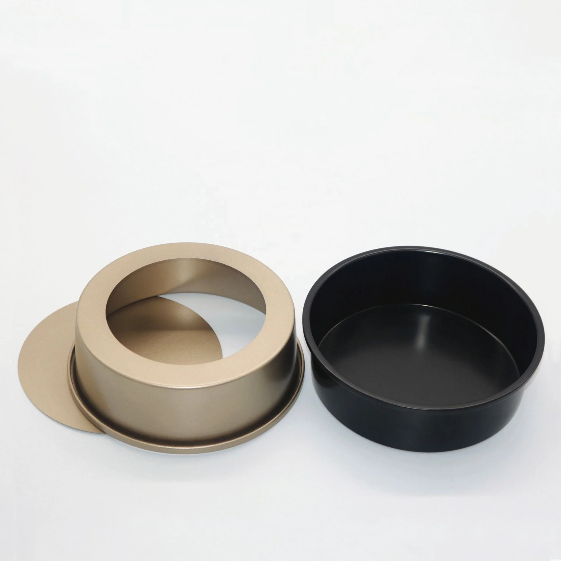 2023 Ex-factory Price Gold Black Live Bottom Carbon Steel Cake Mold For Christmas Tree Cake Pans