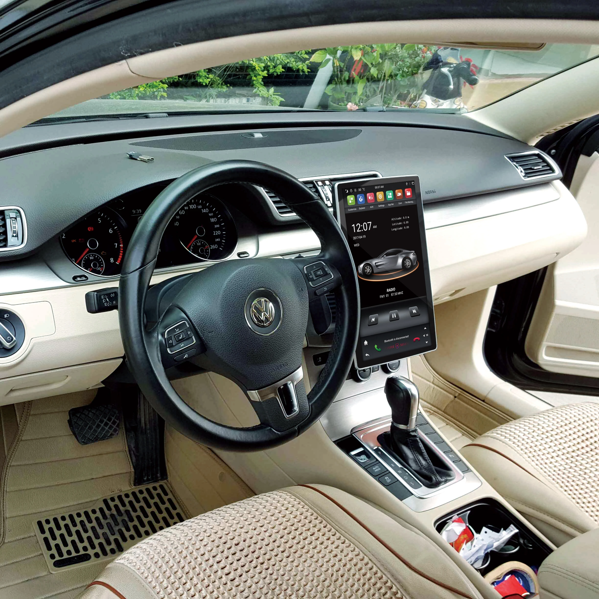 Klyde KD-1280 180 Degree Rotation Tesla Style Universal Model with Android 9.0 System PX6 Car Multimedia System