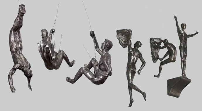 Polyresin wall climbing figurines