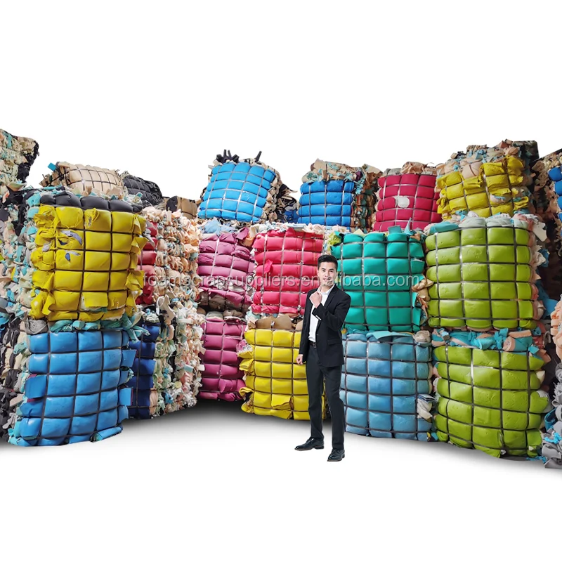 High Quality Polyurethane Trim Foam Scrap Mixed Colors Medium Density Pu Foam Scrap Compressed in Bales