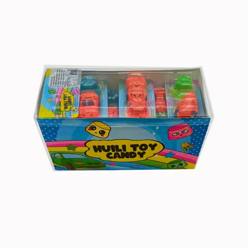 New Arrival  Fruit Flavor Jelly Cup Toy Candy with Pull Back Car for Kids