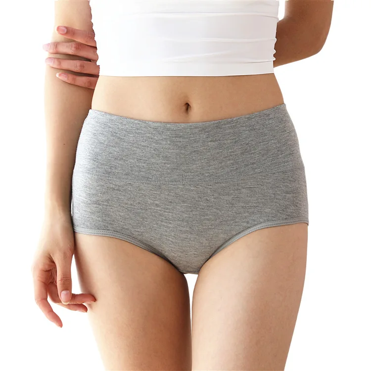 High quality large size high waist panty control tummy panties underwear women plus size tight and breathable underpants briefs