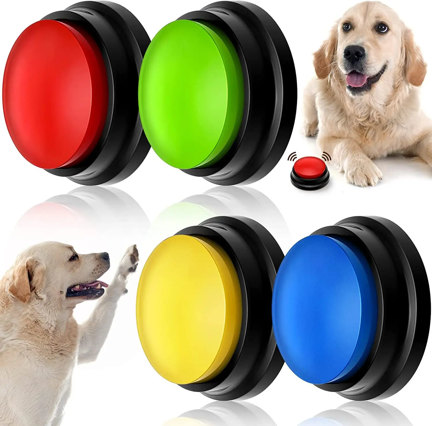 Voice Recording Dog Buttons For Communication Pet Training Buzzer Customize Sound Record & Playback Dog Talking Buttons