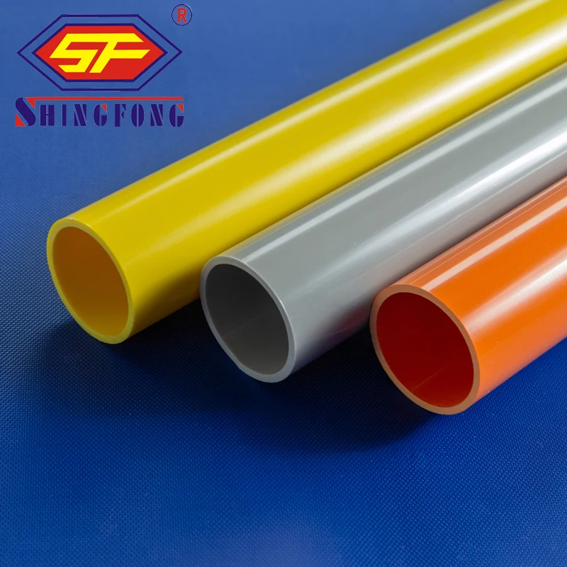 china factory wall mounted cable conduit pvc conduit yellow pipe electric conduit