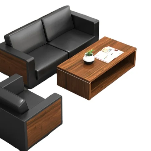 Factory Direct Sales Modern Style Synthetic Leather 1/2/3 People Sectional Home Office Sofa Set