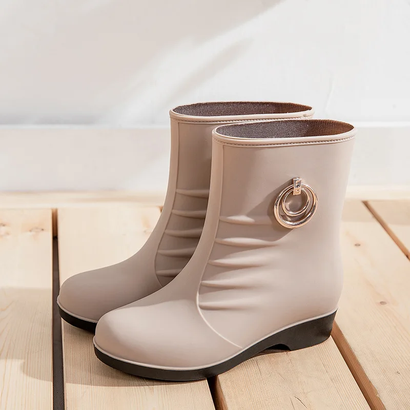 New Product Ideas 2023 Non Slip Waterproof Rain Boots Short Tube Rain Boots Women Shoes Waterproof