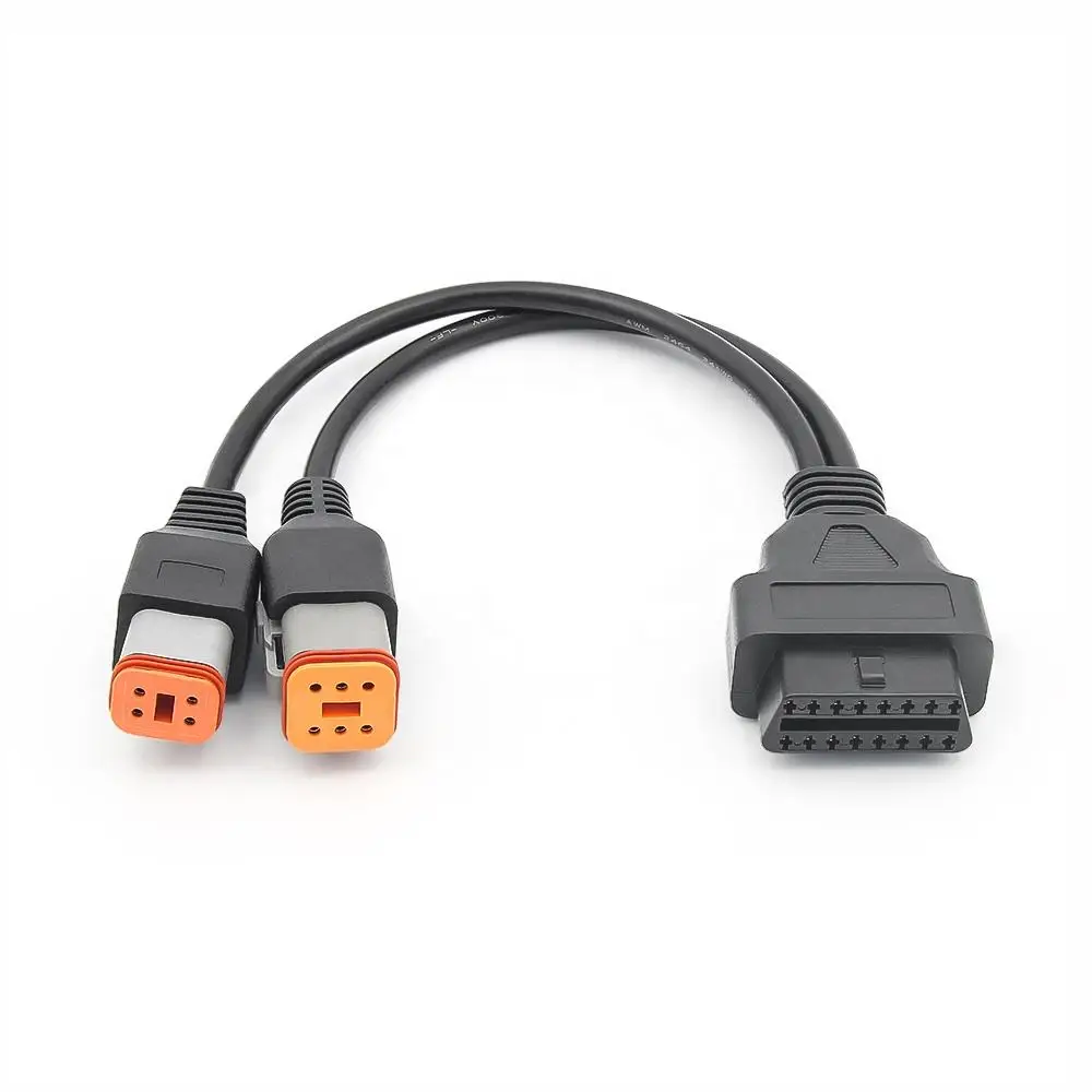 OBD соединительный кабель 2 в 1 4PIN + 6PIN к 16PIN Разъем адаптер диагностический сканер для мотоцикла Harley Davidson
